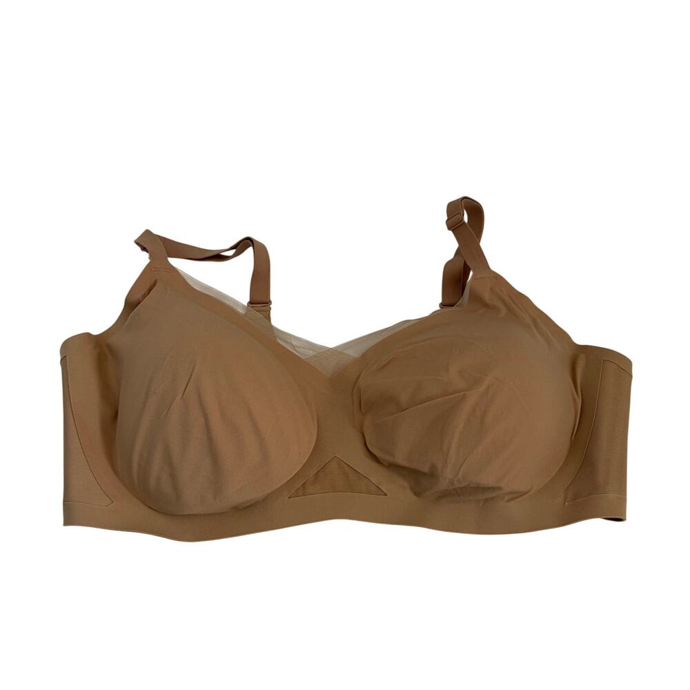 Honeylove Crossover Bra Women's Size XL 38D/DD Tan Nude